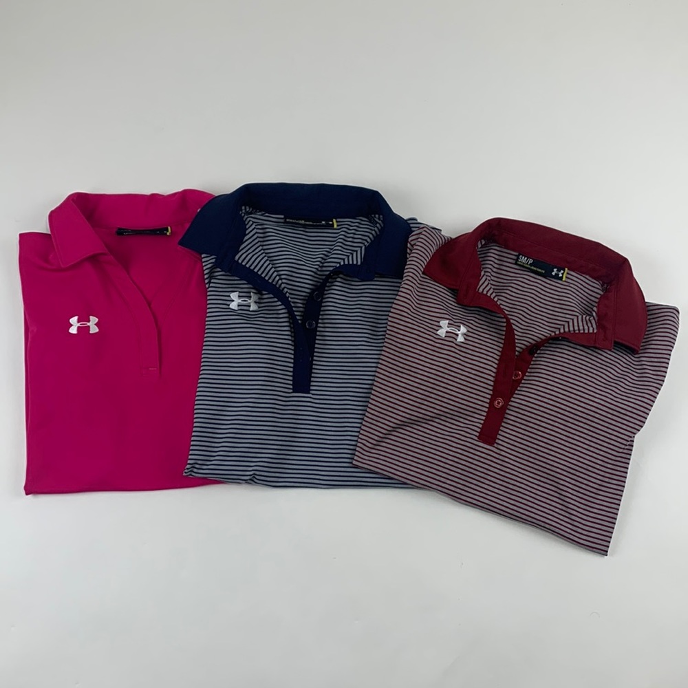Lot of 3 Under Armour Mens SM Short Sleeve used